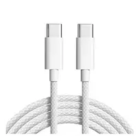 Cyoo medvilnės audinio USB-C į USB-C įkrovimo kabelis 2m (CY123447)