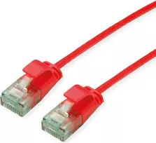 ROLINE RM UTP tinklo kabelis Cat6A/Class EA Slim raudonas 0,3m 21.45.3411