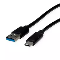 ROLINE RM USB 3.2 Gen 1 kabelis, USB A-C, ST/ST, juodas, 3 m 11.45.9013
