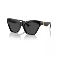Burberry BE4420U300187 moteriški kvadratiniai akiniai nuo saulės, juodas rėmelis, tamsiai pilki stiklai, 55 mm