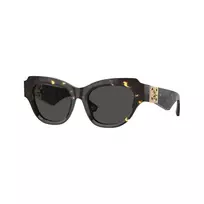 Burberry BE4423F411187 moteriški kvadratiniai akiniai nuo saulės, juodas rėmelis, pilki stiklai, 52mm
