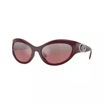 Versace VE4485-54877E moteriški katės akies formos akiniai nuo saulės, Havana rėmeliai, tamsiai rudi gradientiniai lęšiai, 59 mm
