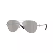 Versace VE2283-10006G vyriški pilotiniai akiniai nuo saulės juodi/pilki veidrodiniai 61mm