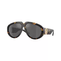Burberry BE4479U moteriški katės akies formos akiniai nuo saulės, šviesaus havajinio ąžuolo spalvos rėmeliai, pilki gradientiniai lęšiai, 58 mm BE4479U41066G