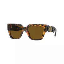Versace VE4409-511983 moteriški katės akies formos akiniai nuo saulės, Havana rėmelis, tamsiai pilki gradientiniai lęšiai, 54mm