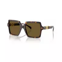Versace VE4441-108-73 moteriški akiniai nuo saulės - Havana rėmelis, rudi lęšiai, 55mm