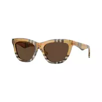 Burberry BE4435-414673 moteriški akiniai nuo saulės, juodas rėmelis, tamsiai pilki stiklai, 53/18/140 mm