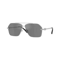 Versace VE2284-10006G vyriški akiniai nuo saulės, juodas rėmelis, pilki lęšiai, 63 mm