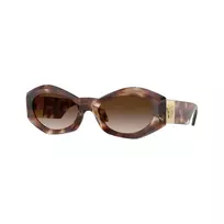 Versace VE4466U vyriški kvadratiniai acetatiniai akiniai nuo saulės, juodas rėmelis, pilki stiklai, 54mm VE4466U54613B