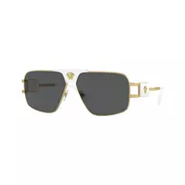 Versace VE2251-147187 vyriški pilotiniai akiniai nuo saulės, gunmetal rėmelis, pilki stiklai, 63/12/145 mm
