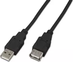 Wirewin USB A-A MF 0.15 SW USB 2.0 prailginimo kabelis, 0,15 m, juodas