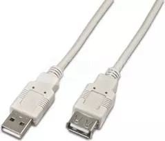 Wirewin USB A-A MF 2.0 GR USB 2.0 prailginimo kabelis, 2 m, pilkas