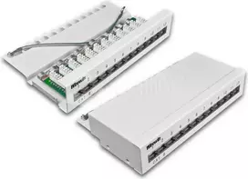 Wirewin 12 prievadų CAT6 stalinis prievadų skydas, ekranuotas, LSA+ prijungimas (DVP-TRIO-K6 12)