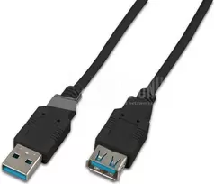 Wirewin USB 3.0 A-A MF 3.0 SW USB laidas 3 m USB 3.2 Gen 1 (3.1 Gen 1) USB A juodas