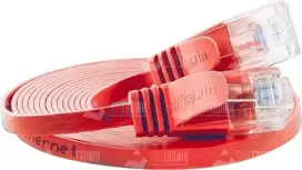 Wirewin Cat.6 plonas tinklo kabelis U/UTP 0,15 m raudonas PKW-SLIM-KAT6 0.15 RT
