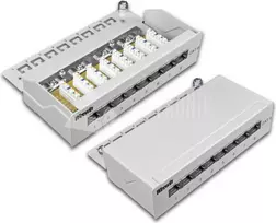 Wirewin 8 prievadų Cat6 ekranuotas stalinis prievadų skydas su LSA+ prijungimu (DVP-TRIO-K6 8)