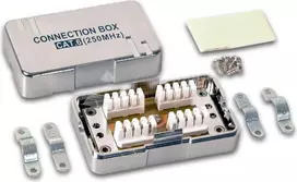 Wirewin CB KAT6 STP ekranuota tinklo rozetė, 2x RJ45, paviršinio montavimo, pilka