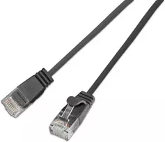 Wirewin SLIM KAT6A 10 Gigabit šviesus tinklo kabelis apvalus, U/UTP, Ø 3,6 mm, juodas (SLIM-L-UU-K6A 7,5 BK)