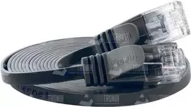 Wirewin Cat.6 SLIM tinklo kabelis, U/UTP, 0,15 m, juodas PKW-SLIM-KAT6 0.15 SW