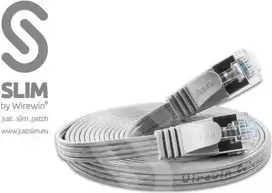 Wirewin Triotronik 0,15 m Cat6 U/FTP plonas tinklo kabelis, RJ45 male to male, pilkas PKW-STP-SLIM-KAT6 0.15
