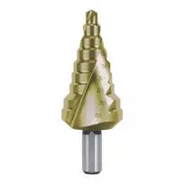 RUKO STB-HSS-TiN-SP-Gr.8-6-30.5mm-PG pakopinis grąžtas, 7 pakopų, 12,5-37,0 mm, TiN dengtas HSS
