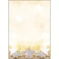 Sigel Christmas Motif Paper Glitter Stars - A4 (210 x 297 mm) - 90 g/m² - 100 lapų (DP029)
