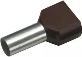 Cimco 18 2470 dviguba gnybtų mova 1,5 mm² 8 mm, iš dalies izoliuota, juoda, 100 vnt.