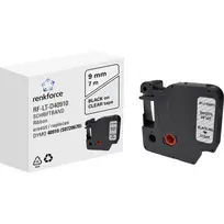 Renkforce RF-LT-D40910 suderinama etikečių juosta DYMO D1 - 40910, 9 mm, permatoma, juoda, 7 m RF-6027842