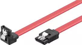 Wentronic 93116 SATA III kabelis 0,5m raudonas, 6Gbps su fiksavimo spaustukais