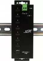 EXSYS EX-1147HMVS USB-C daugiafunkcis adapteris su HDMI, VGA, Ethernet, 2x USB-A, kortelių skaitytuvu ir 100W PD