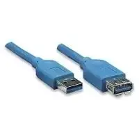 EXSYS EX-K1630-1 USB 3.2 Gen 1 kabelis, USB-A į USB-B, 1 m, mėlynas