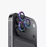 UNIQ Optix Aluguard (DX2) fotoaparato objektyvo apsauga, skirta iPhone 18 Pro / iPhone 18 Pro Max – vaivorykštinė, su aplikatoriumi