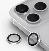 UNIQ Optix Prime apsauginės kameros lęšių plėvelės iPhone 18 Pro / iPhone 18 Pro Max - sidabrinės su aplikatoriumi