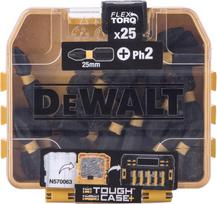 Dewalt DT70555T-QZ Extreme FLEXTORQ 25pc Set PH2 25mm in Small Bulk Storage Case