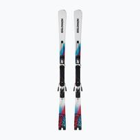 Kalnų slidės Salomon Addikt + apkaustai MI12 GW white/neon blue/red