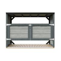 Šiukšlių konteinerio stoginė 3x240L- TIMBELA M982A-TUNDRA CAVERN