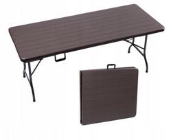 Stalas sulankstomas 180cm, kelioninis, sodo, banketinis, su rankena