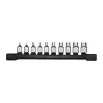 Milwaukee 1/4" šešiabriaunių šešiabriaunių antgalių rinkinys 2-10 mm, 10 vnt.