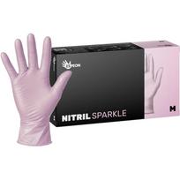 Espeon Nitril Sparkle Pearlescent Pink nitrilinės pirštinės (be pudros) dydis M 2x50 vnt.