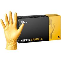Espeon Nitril Sparkle Pearlescent Gold nitrilinės pirštinės (be pudros) dydis S 2x50 vnt.