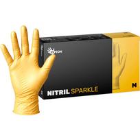 Espeon Nitril Sparkle Pearlescent Gold nitrilinės pirštinės (be pudros) dydis M 2x50 vnt.