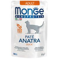 Monge Cat Monoprotein Pouch Adult Pate Duck 85 g | 17077 | 8009470013703