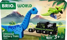 Traukinys BRIO Dinozaurų baterijinis traukinys įvairiaspalvis medinis 3+