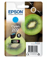 Epson Kiwi Original Cyan 202 Claria Premium rašalinė kasetė, standartinė talpa, 4,1 ml, 300 puslapių