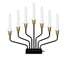 Markslöjd 703578 - Kalėdinė žvakidė BROSA 7xE10/3W/230/34V juoda