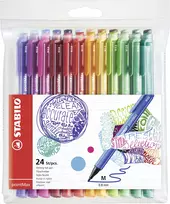 STABILO pointMax Fineliner rašiklių rinkinys - 24 spalvos - 0,8 mm pluoštinis antgalis - vandens pagrindo rašalas