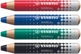 STABILO MARKdry Whiteboard Marker Set of 4 in Wallet