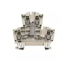 Weidmüller 1022300000 Praeinamoji gnybtų juosta, 2 lygiai, varžtinis sujungimas, 500 V, 24 A, 4 mm², tamsiai smėlio spalvos