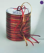 C.E. Pattberg Dovanų juostelė Rafija Blizgi Raudona/Auksinė 3,0 mm x 50,0 m