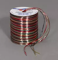 C.E. Pattberg Gift Ribbon Raffia Glossy Red/Brown/Green 3,0 mm x 50,0 m